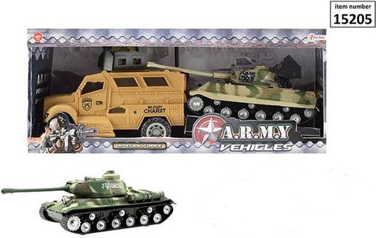 Véhicule blindé militaire Toi-toys avec char