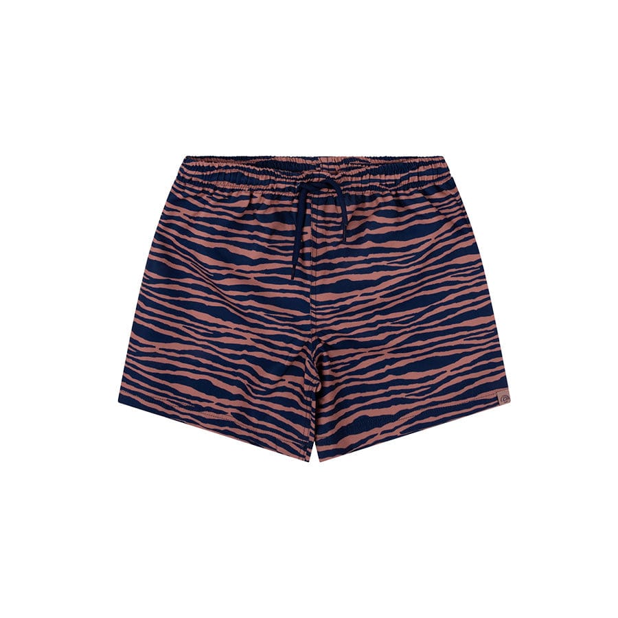 Rayures vibrantes | maillot de bain anti UV bleu orange garçon