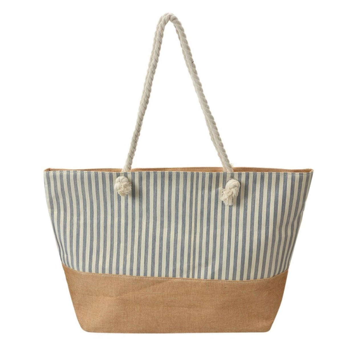 Clayre eef sac marron bleu 55x1x36cm