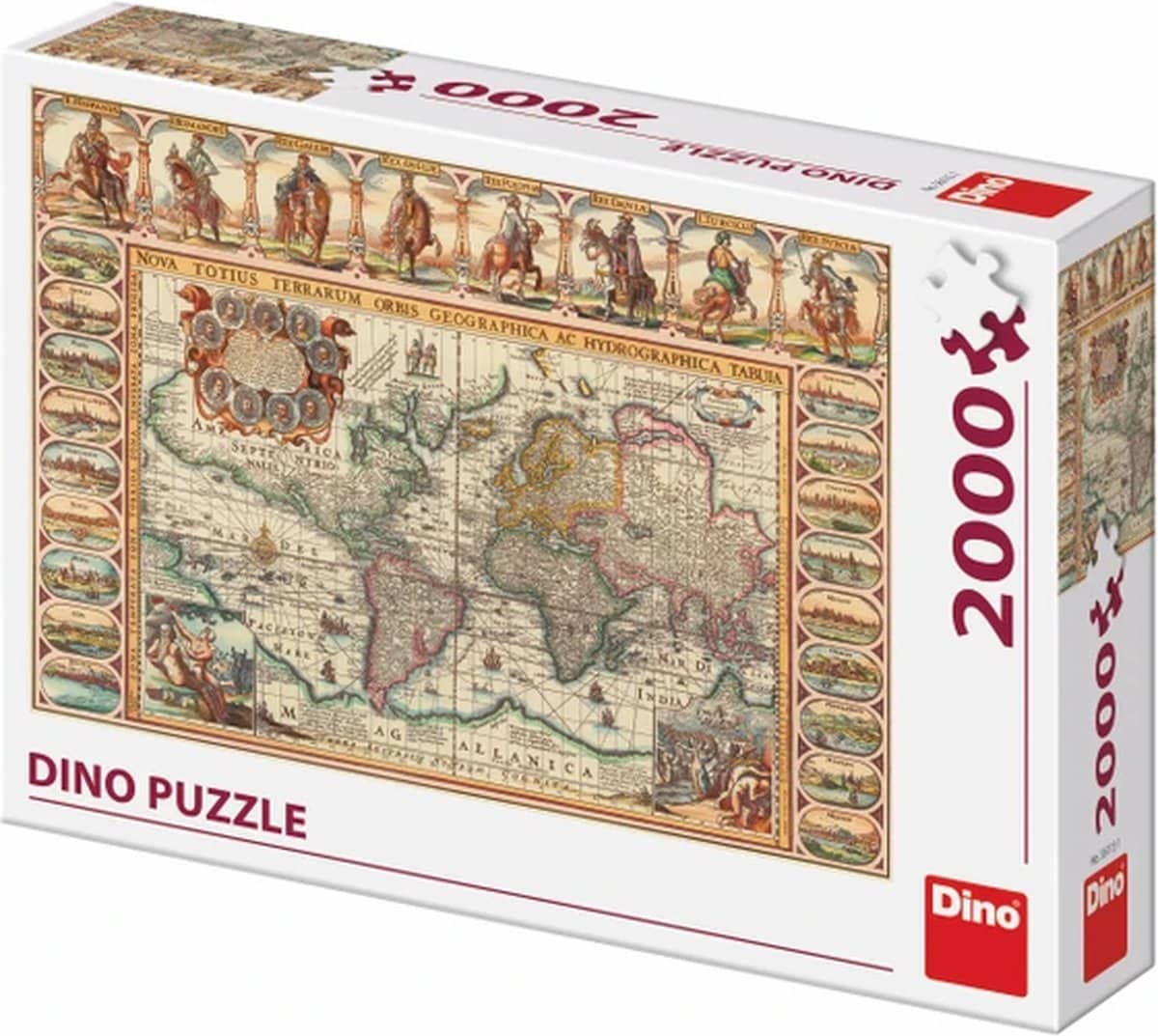 Puzzle Dinotoys - Carte historique du monde - 2000 pièces