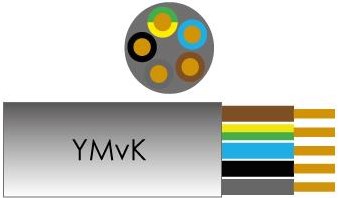 Câble ymvk 5x2,5qmm dca rouleau 50m - 1243109