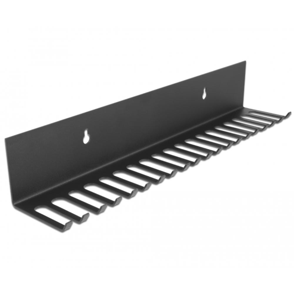 Delock support de câble 318 x 65 mm pour montage mural noir
