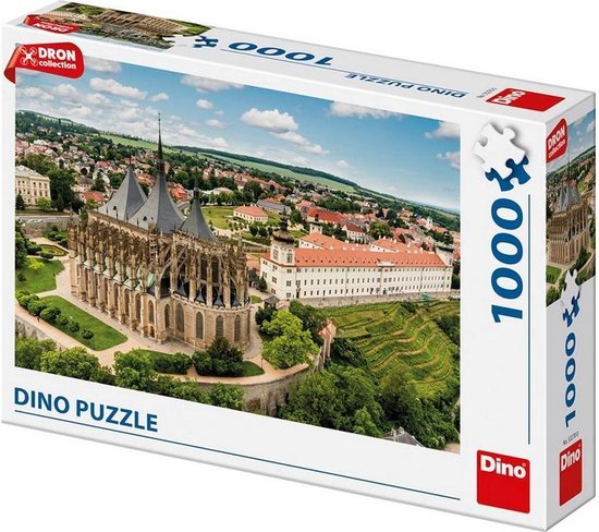 Puzzle Dinotoys - Église Sainte-Barbe en République tchèque - 1000 pièces