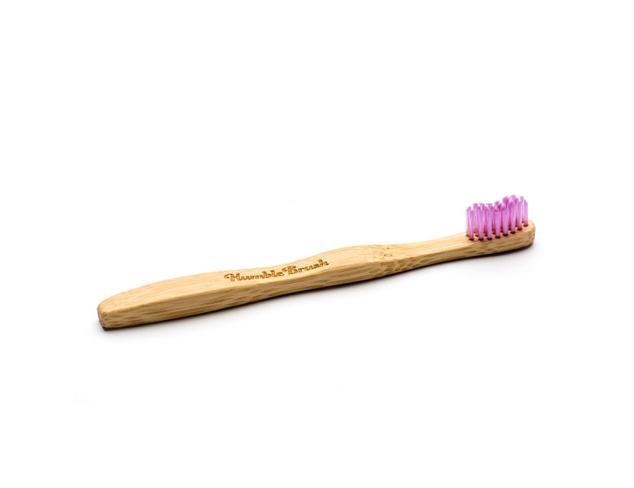 La humble co. brosse à dents bambou - enfant - ultra douce - violet