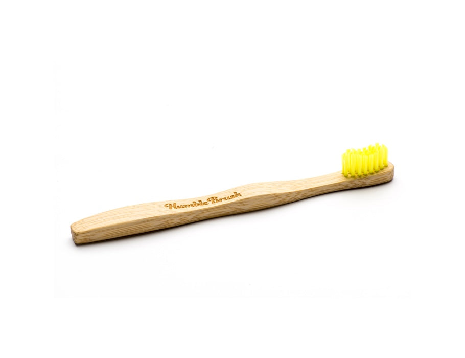 La humble co. brosse à dents bambou - enfant - ultra douce - jaune