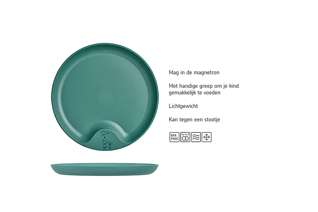 Assiette enfant Mepal mio rose foncé