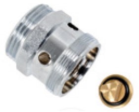 Clapet anti-retour Kirchhoff en laiton, chromé, m28 et x 3 4 et, avec aérateur de tuyau - 98631120