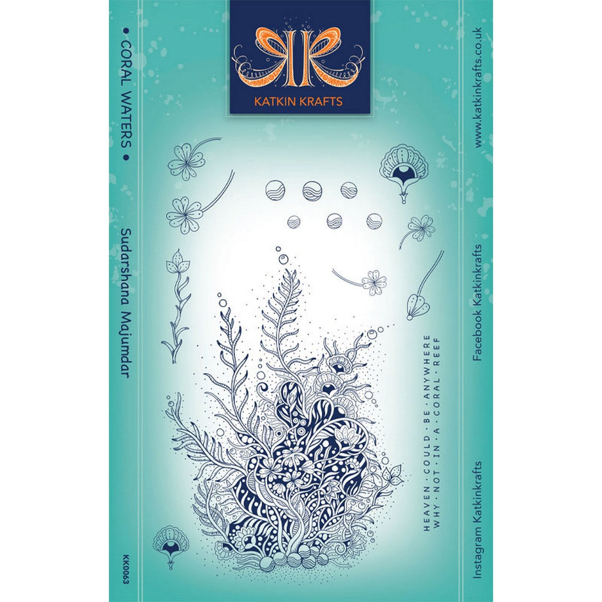 Katkin krafts • clear stamp set coral waters