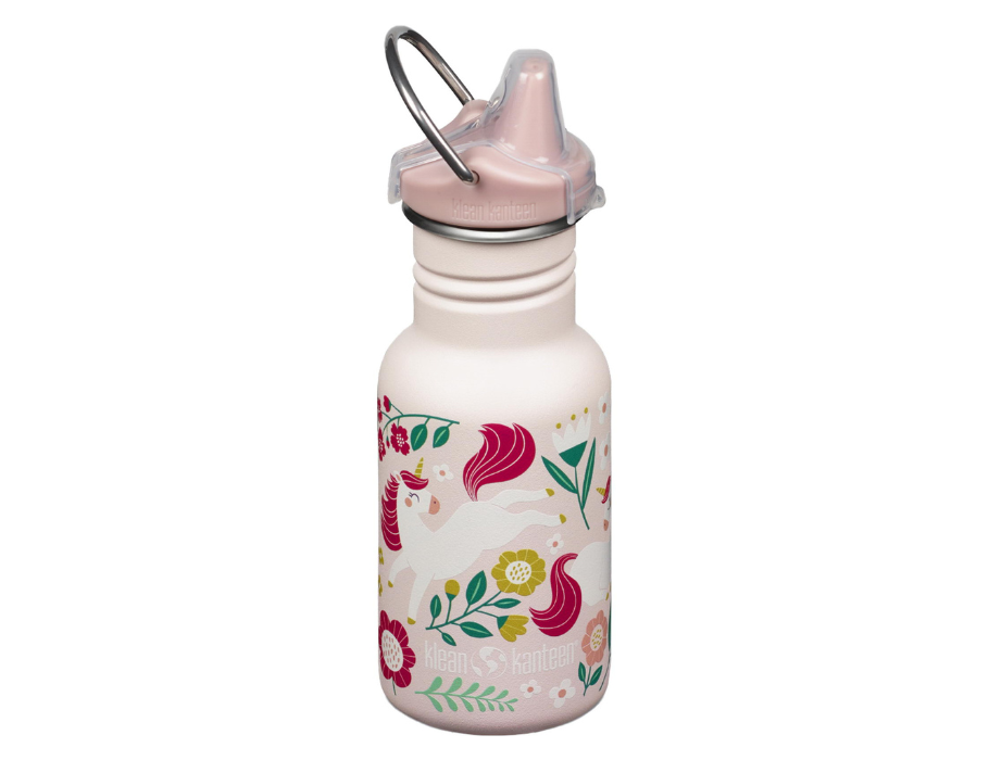 Gourde pour enfants Klean Kanteen avec bouchon à bec - Licornes bondissantes - 355 ml