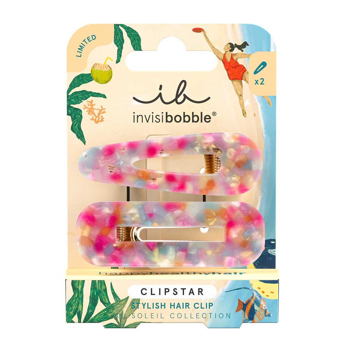 Invisibobble clipstar au soleil vague éblouissante 2pcs.