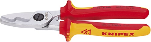 Ciseaux de câble Knipex avec bords de coupe double 9516200
