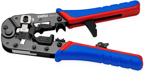 Knipex montagetang | gegolft grijpprofiel | kunststof bekleed | zwart geatramenteerd | lengte 280 mm - 97 51 13 sb