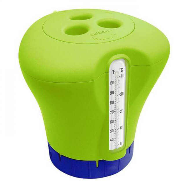 Flotteur de chlore pour piscine confort avec thermomètre