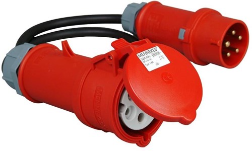 Enzo Kopp Câble adaptateur CEE 5p 16a 400v avec changeur de phase vers 5p 32a contra - 6316150