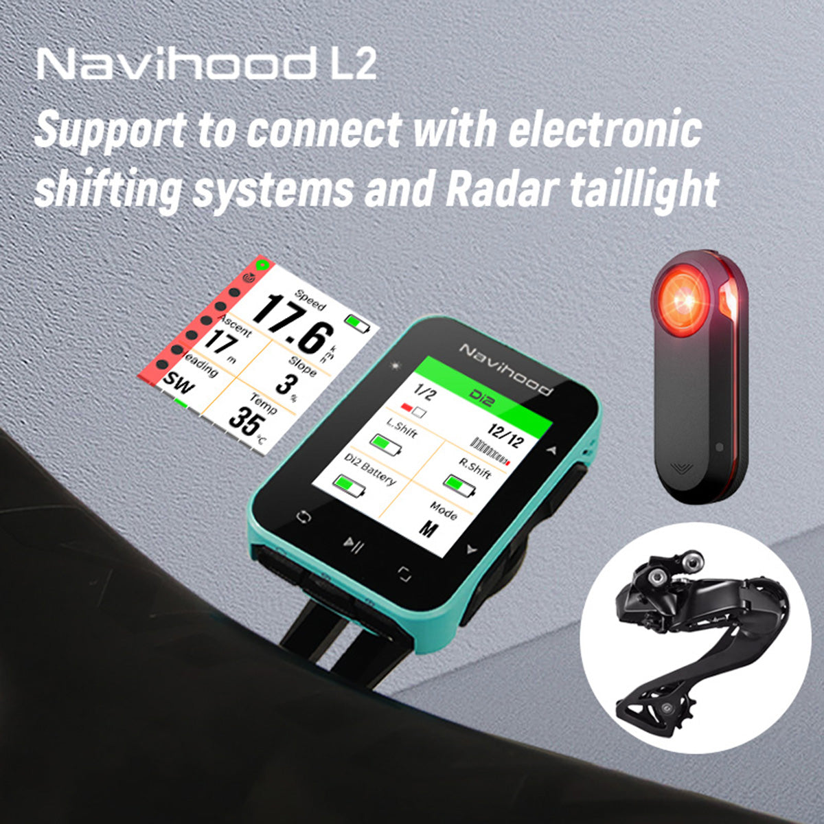 Navihood ordinateur de vélo navigation GPS L2