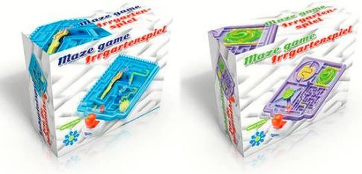 Jeu de labyrinthe jouet Bongers avec joystick pour faire rouler la balle jusqu'au trou, 2 assortis
