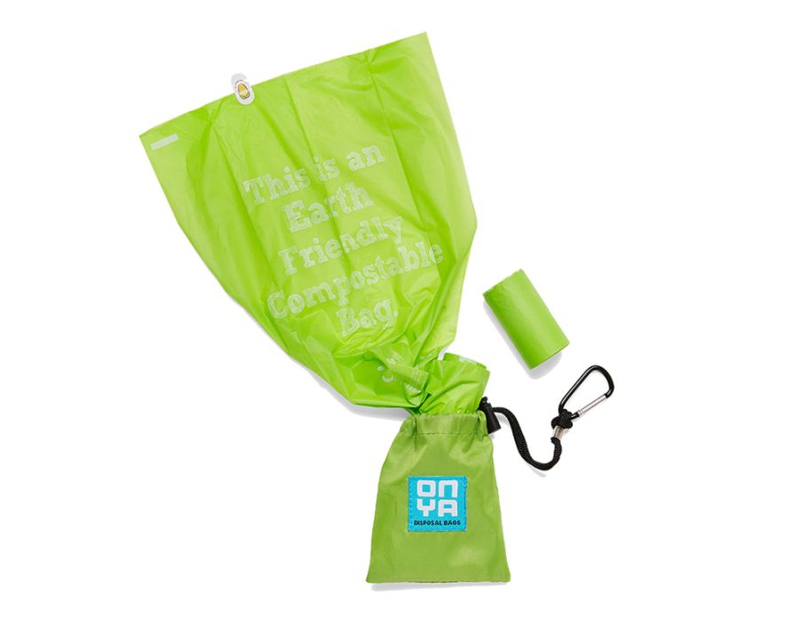 Sacs de merde de chien onya avec sac - pomme verte