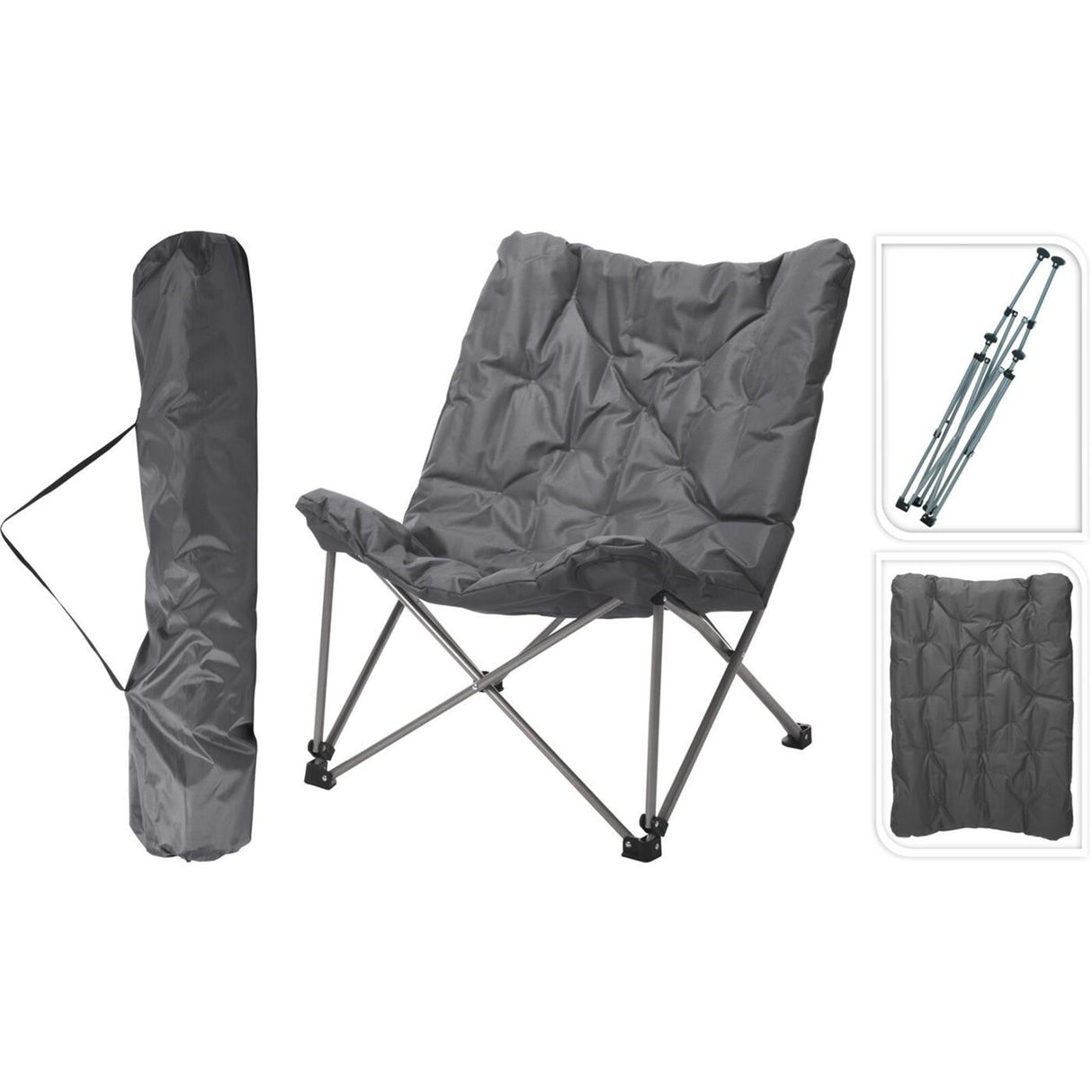 Chaise de camping Redcliffs pliable gris