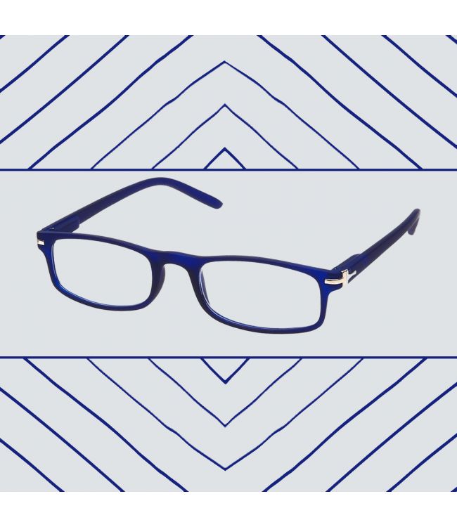 Lunettes de lecture Spectrum bleu mat assorti rectangulaire assorti