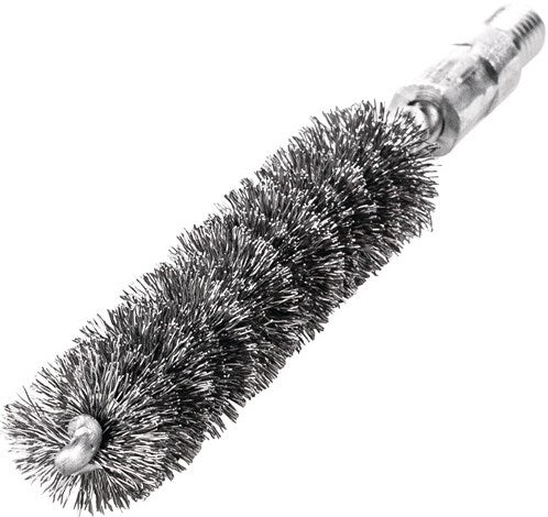 Brosse à tuyaux Lessmann | longueur 115 mm d. 16 mm | fil d'acier ondulé | longueur de dépôt 80 mm | 1 pièce - 500316 500316a