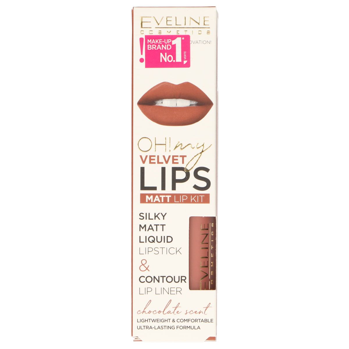 Eveline oh! mes lèvres kit de lèvres liquide mat et soyeux no. 12 éclairs pralinés
