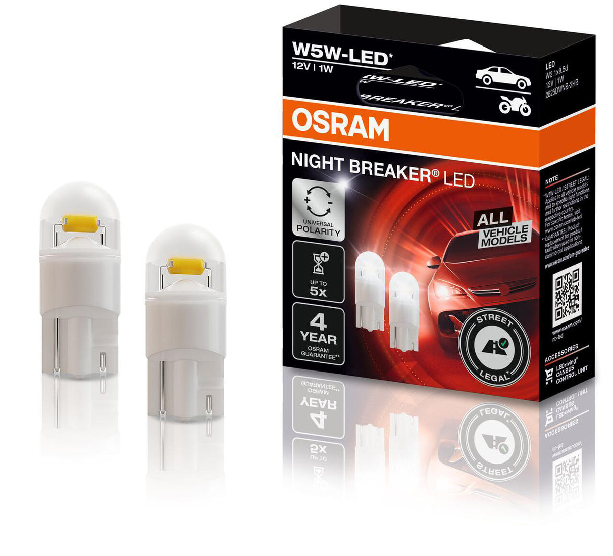 Lampe Osram w5w led 12v1w disjoncteur de nuit