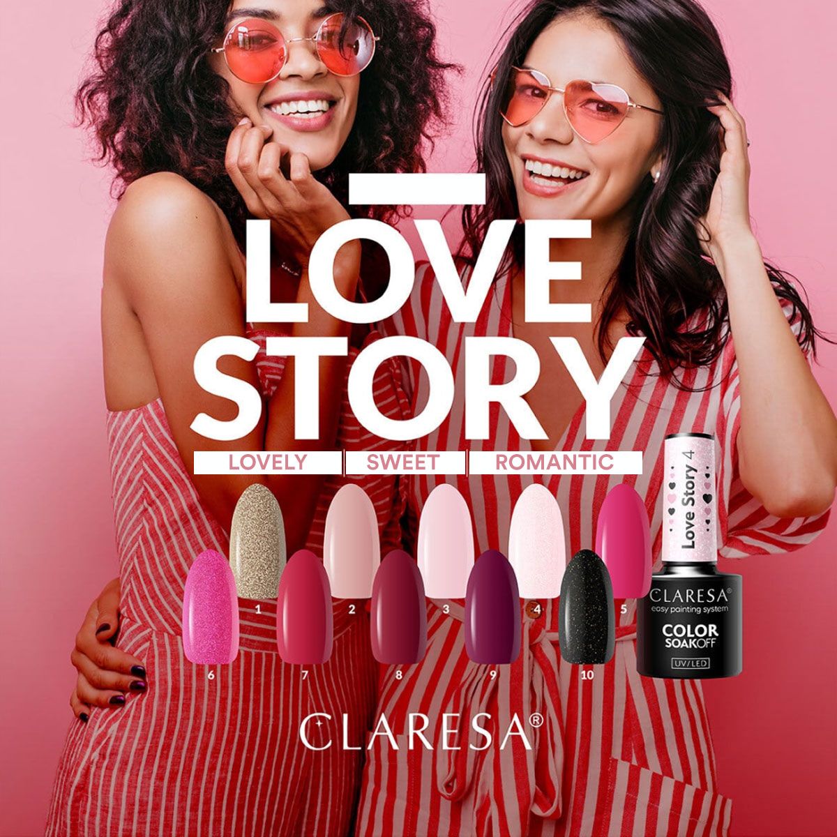 Claresa vernis gel uv led 5ml histoire d'amour 5