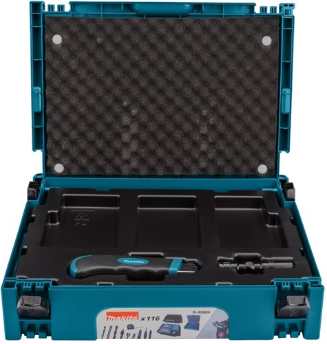 Accessoires Makita b-49884 jeu de forets et d'embouts de tournevis | 116 pièces | dans mbox1 - b-49884