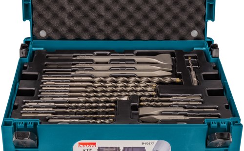 Accessoires Makita b-53877 | jeu de forets et burins sds-plus | 17 pièces | dans mbox1 - b-53877