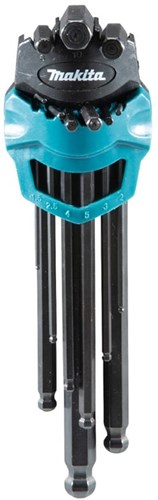 Accessoires Makita b-65894 jeu de clés hexagonales 9 pièces - b-65894