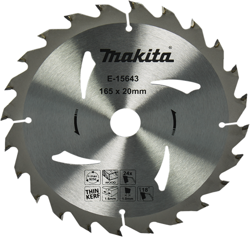 Accessoires Makita lame de scie circulaire makita pour bois | ø 165mm trou d'axe 20mm 24t - e-15643
