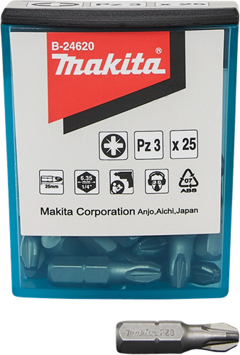 Accessoires Makita makita b-24620 jeu d'embouts 25x pz3 (pozidriv)
