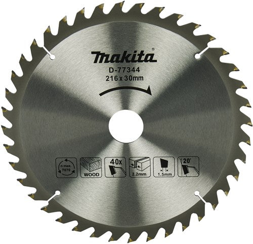 Makita lame de scie à tronçonner bois 216x30x1,5 40t 20g, ls0816f - d-77344