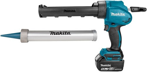 Pistolet à calfeutrer sans fil Makita dcg180rtx avec porte-cartouche 300 ml et 600 ml | 1 batterie 5,0ah