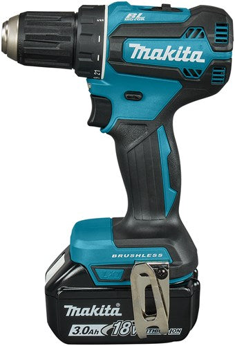 Makita ddf485sfe perceuse/tournevis 18 v sans balais, batterie 3,0 ah (2 pièces), chargeur, en étui