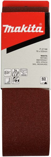 Makita accessoires bande abrasive k60 76x533 rouge - p-37188