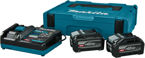 Makita1911b9-4 | Kit de démarrage xgt 40v max dans mbox1 (2x batterie 4,0ah bl4040f + chargeur rapide dc40ra) - 1911b9-4