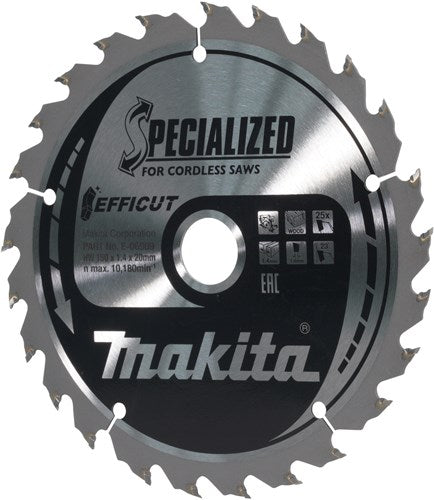 Accessoires Makita lame de scie makita | bois | 150x20x1,4 | 25 tonnes | 23 degrés - e-06909