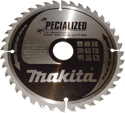 Accessoires Makita lame de scie makita | type | 185x30x2,0 | 40 tonnes | 25 degrés - b-33174