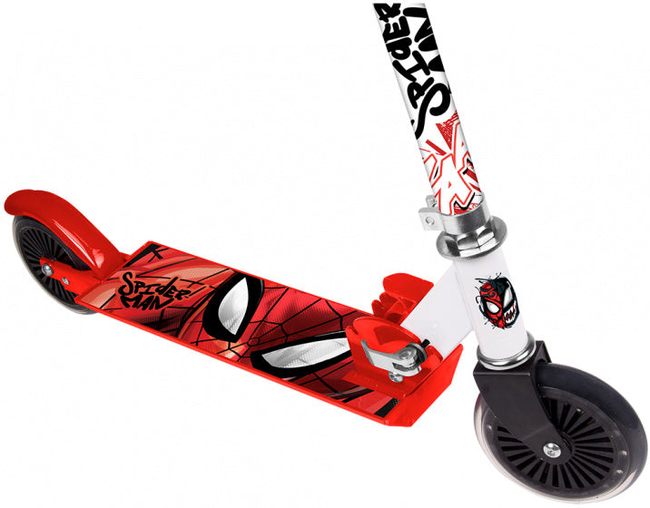 Marvel spider-man trottinette enfant 2 roues garçons aluminium rouge