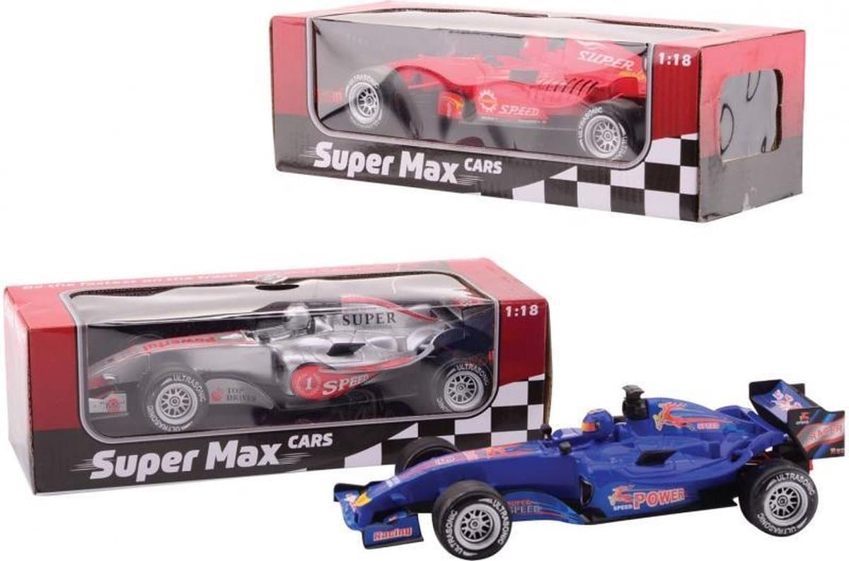 Cilgro super max cars, grande voiture de Formule 1 avec le son et les lumières de course bien connus, 37 cm de long