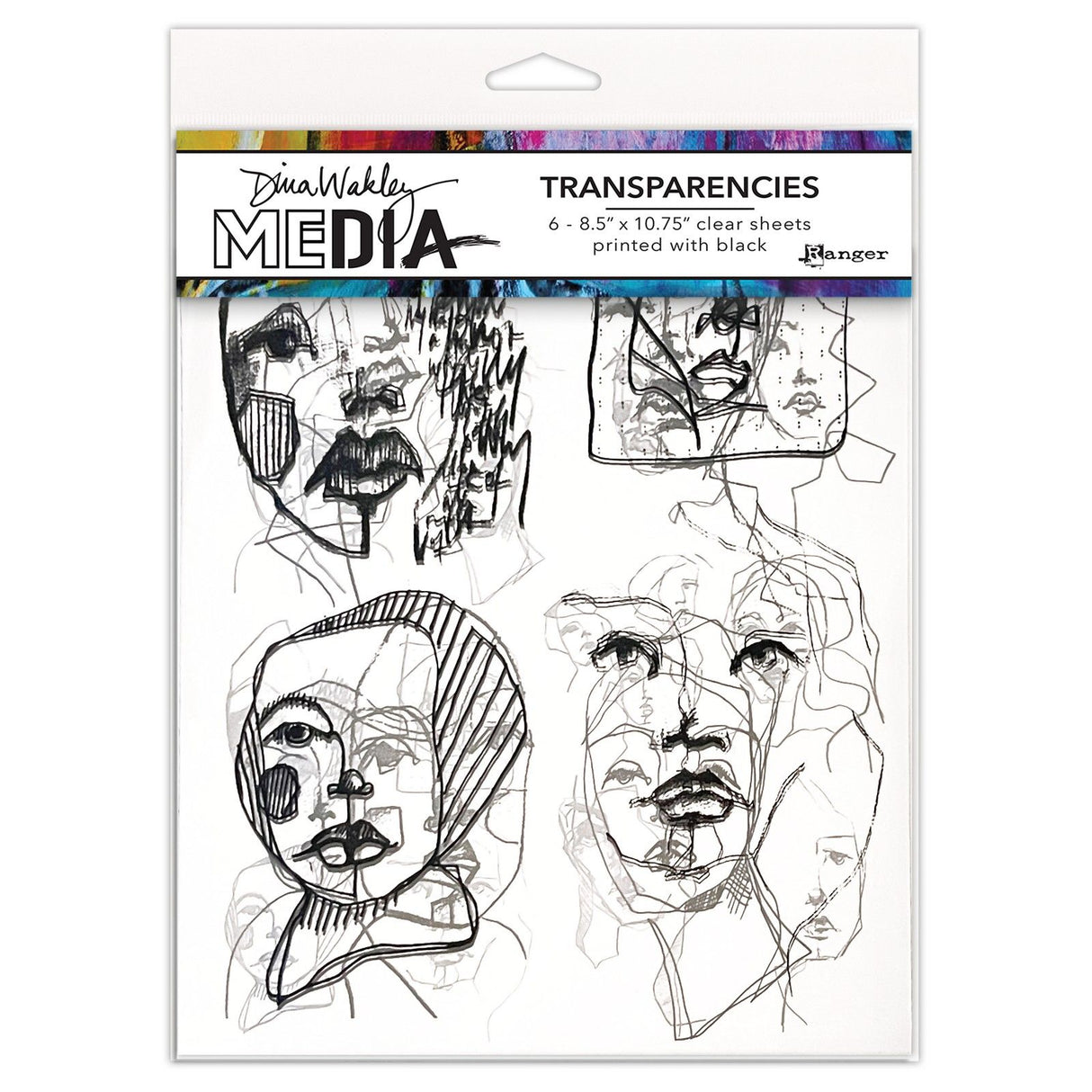 Ranger ink ranger • dina wakley médias transparents portraits abstraits set 2