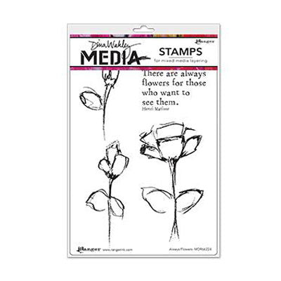 Ranger Ink Ranger • Tampons adhésifs Dina Wakley Media toujours fleurs