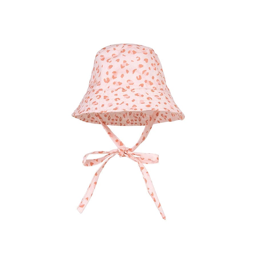 Léopard | chapeau de soleil UV vieux rose