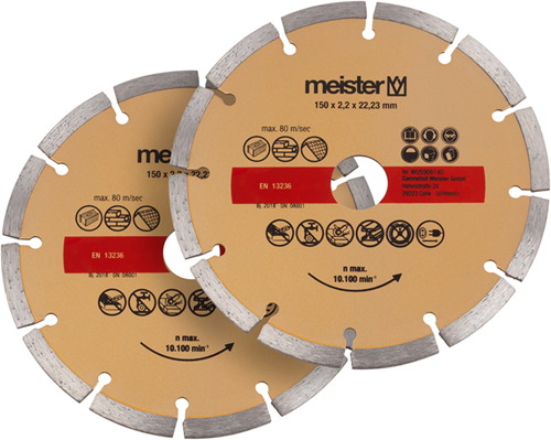 Meister disque de meulage diamant 150x22,2 2 parties avec - wu5906140