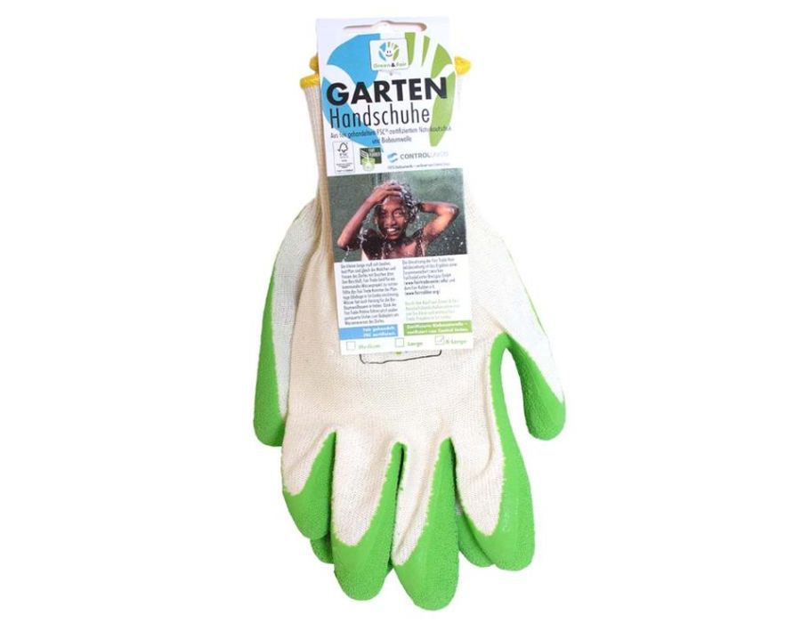 Gant de jardin équitable vert - s -