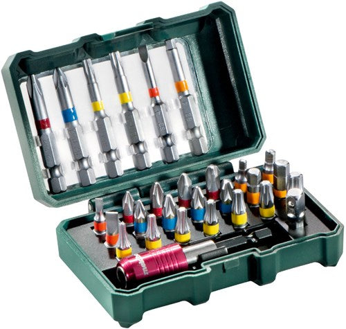 Promotion de la boîte à embouts Metabo | 29 pièces - y compris les embouts longs - 626710000