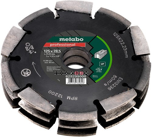 Disque diamant professionnel Metabo dia-fs3 - 125 x 22,23 mm - up - universel | 628299000 - 628299000