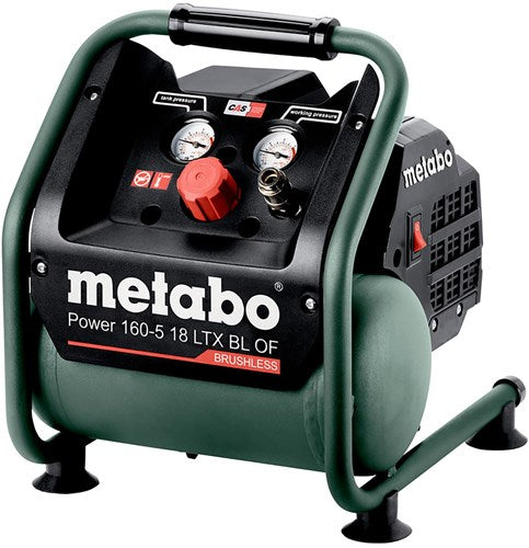 Corps de compresseur de batterie Metabo power 160-5 18 ltx bl ou 18v li-ion | 8 barres | 120 l min | sans balais - 601521850