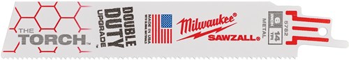 Accessoires Milwaukee Lame de scie alternative Milwaukee Heavy Duty Torch™ | torche 150 mm x 14 tpi | 5 pièces - 48475782